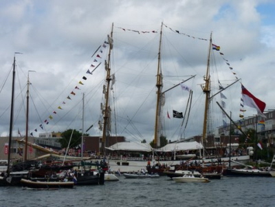 ontspannen varen bij topdrukte door vaarles